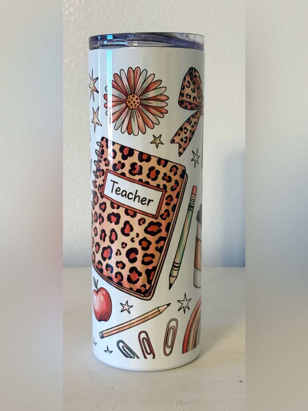 New in Box Teacher Tumbler - 20 oz Stainless Steel Insulated Tumbler